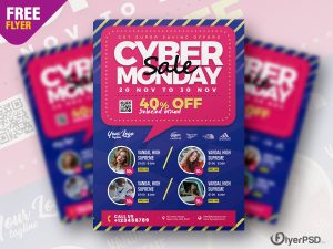 Cyber Monday Sale Flyer PSD