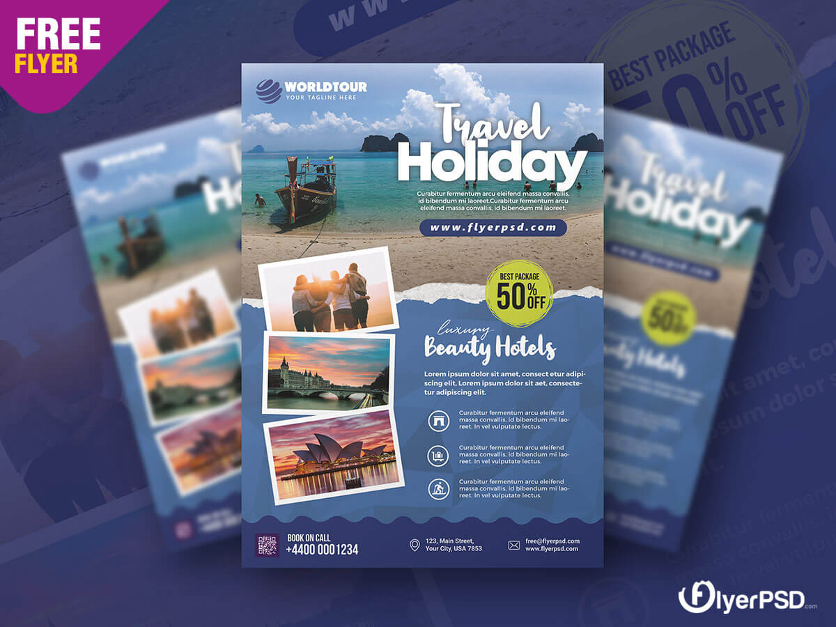 Free Travel Flyer Template PSD Flyer PSD