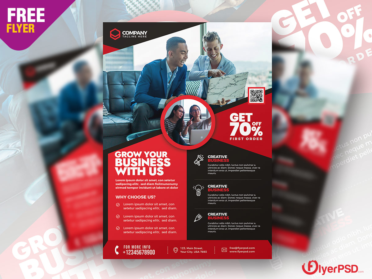 Business Promotion Flyer PSD Template