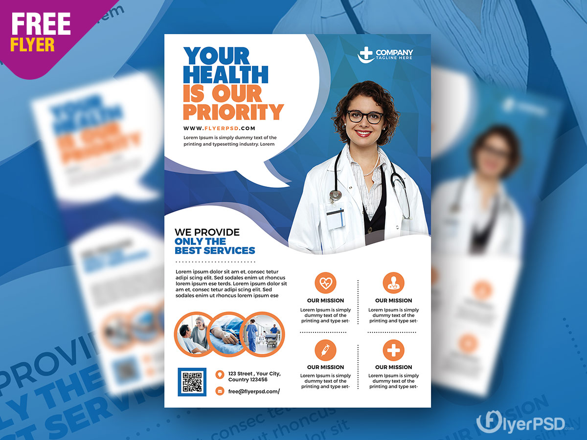 Health and Hospital Business Flyer PSD