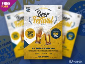Beer Festival Flyer PSD Template