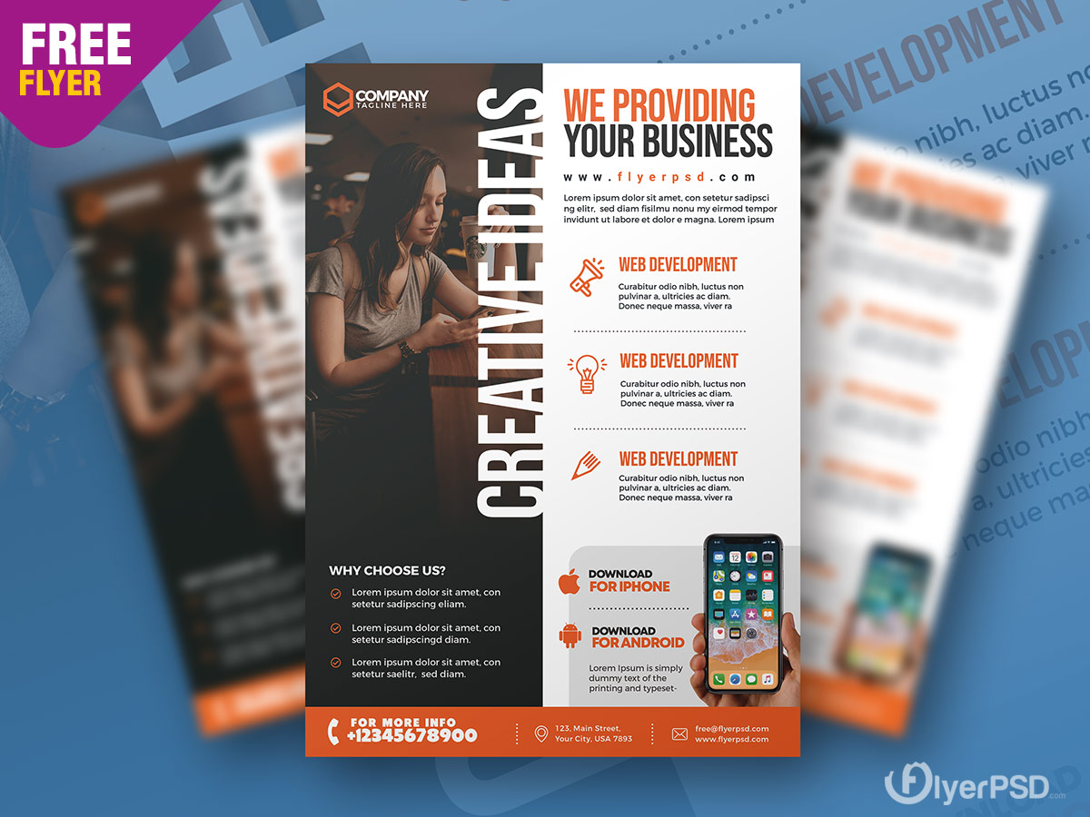 Business Advertising Flyer Design PSD