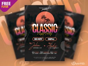 Classic Music Party Flyer PSD