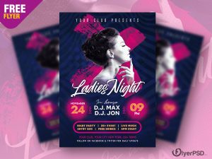 Ladies Night Club Party Flyer PSD