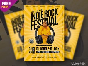 Indie Rock Music Event Flyer PSD