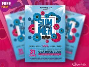 Summer Party Event Flyer PSD
