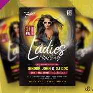 Ladies Night Party Flyer PSD Template