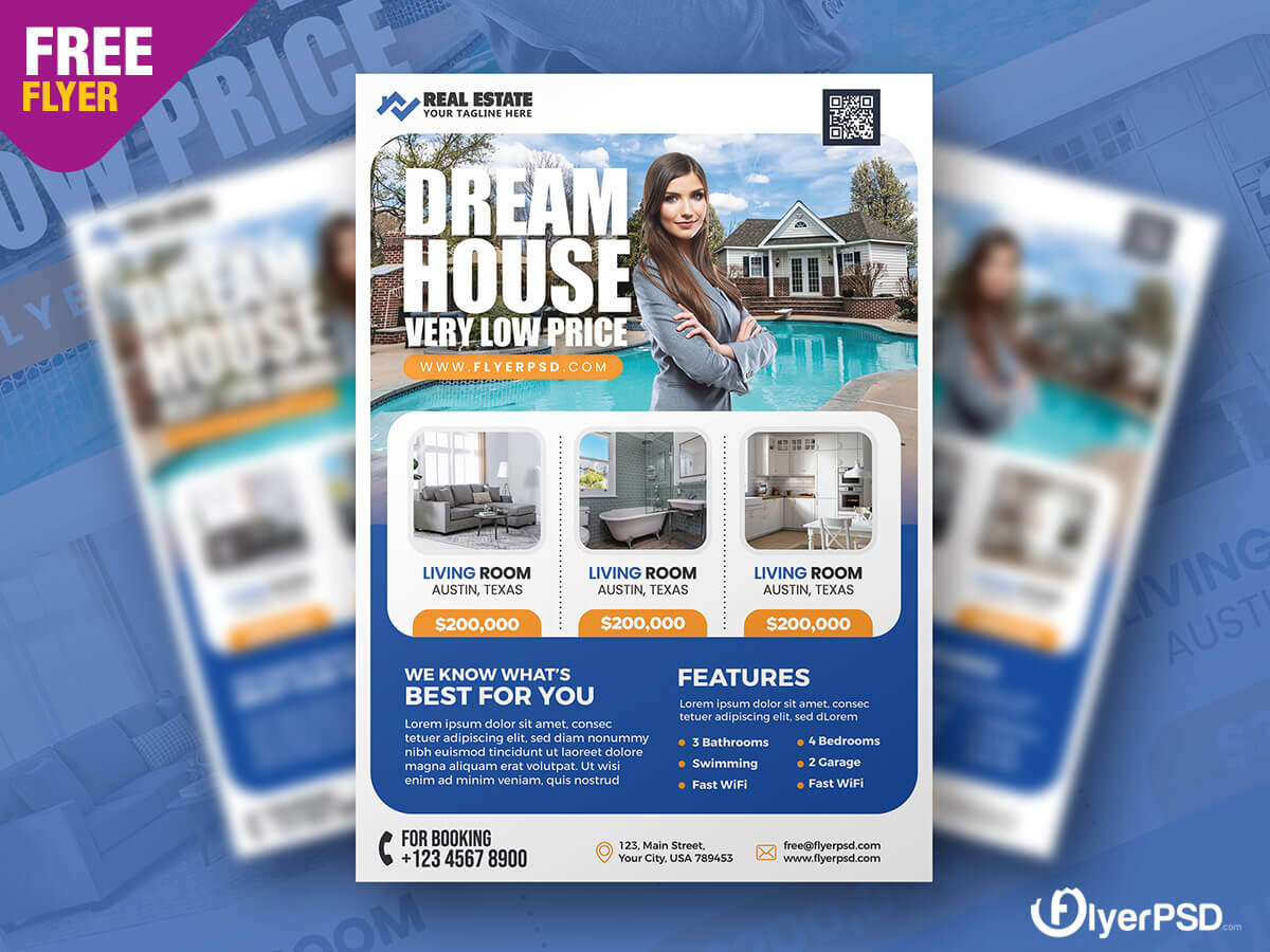 real estate design psd templates flyer