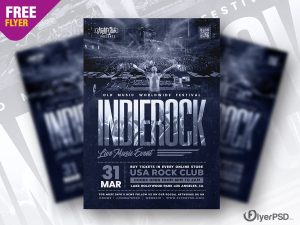 Indie Rock Live Music Event Flyer PSD