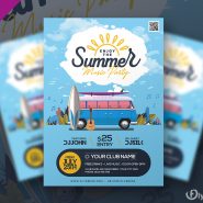 Summer Theme Party Flyer PSD