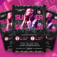 Awesome Summer Club Party Flyer PSD