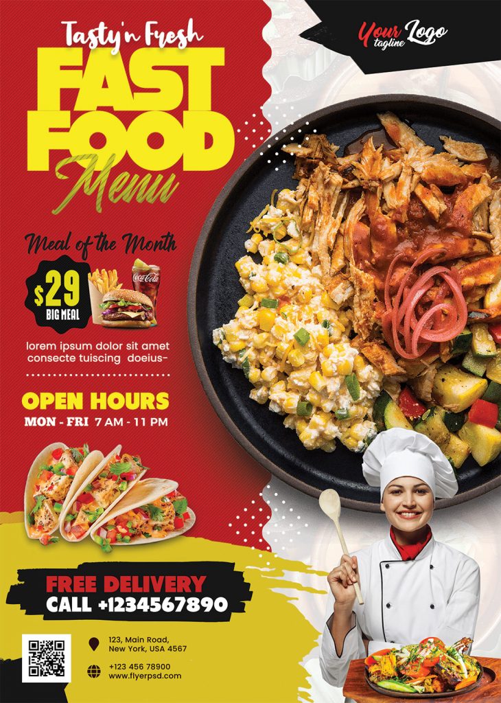 Restaurant Promotion Flyer Design Psd Flyer Psd Rezfoods Resep | The ...