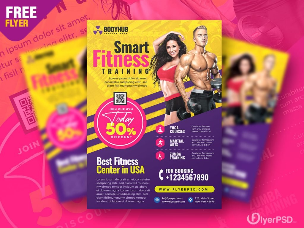 Fitness Gym Promotion Flyer PSD Template | Flyer PSD