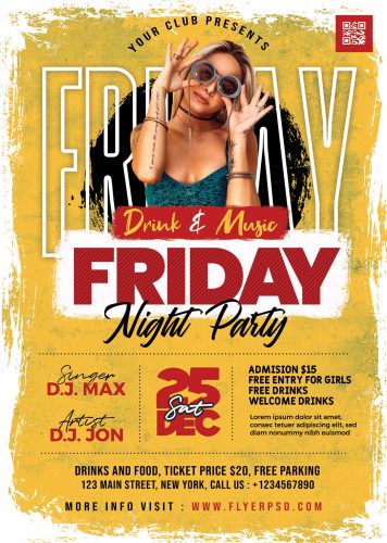 Ladies Friday Party Flyer PSD Template | Flyer PSD
