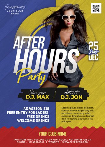 After Hours Party Flyer PSD | Flyer PSD