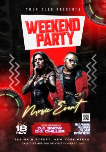 Night Club Weekend Music Party Flyer PSD