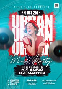Urban Night Club DJ Party Flyer PSD
