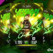 Urban Night Club Music Party Flyer PSD