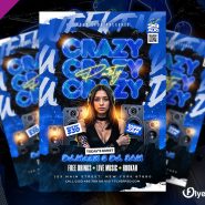 Weekend Night Club Music Party Flyer PSD
