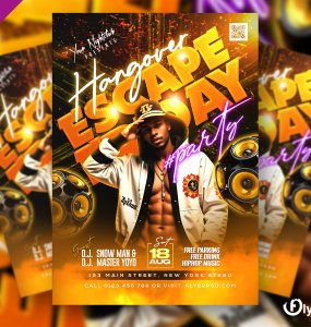 All Night DJ Party Flyer PSD Template