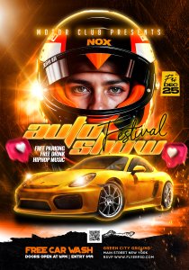 Auto Car Show Flyer Design PSD