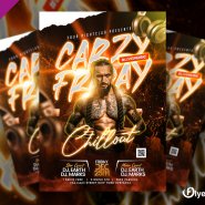 Crazy Friday Chillout Party Flyer PSD