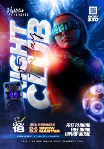 Night Club Friday Party Flyer PSD