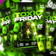 Toxic Friday DJ Music Event Flyer PSD