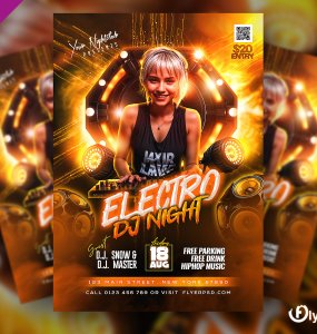 Friday DJ Party Flyer PSD Template