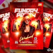 Sunday Funday Club Party Flyer PSD