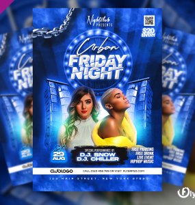 Urban Night Weekend DJ Party Flyer PSD