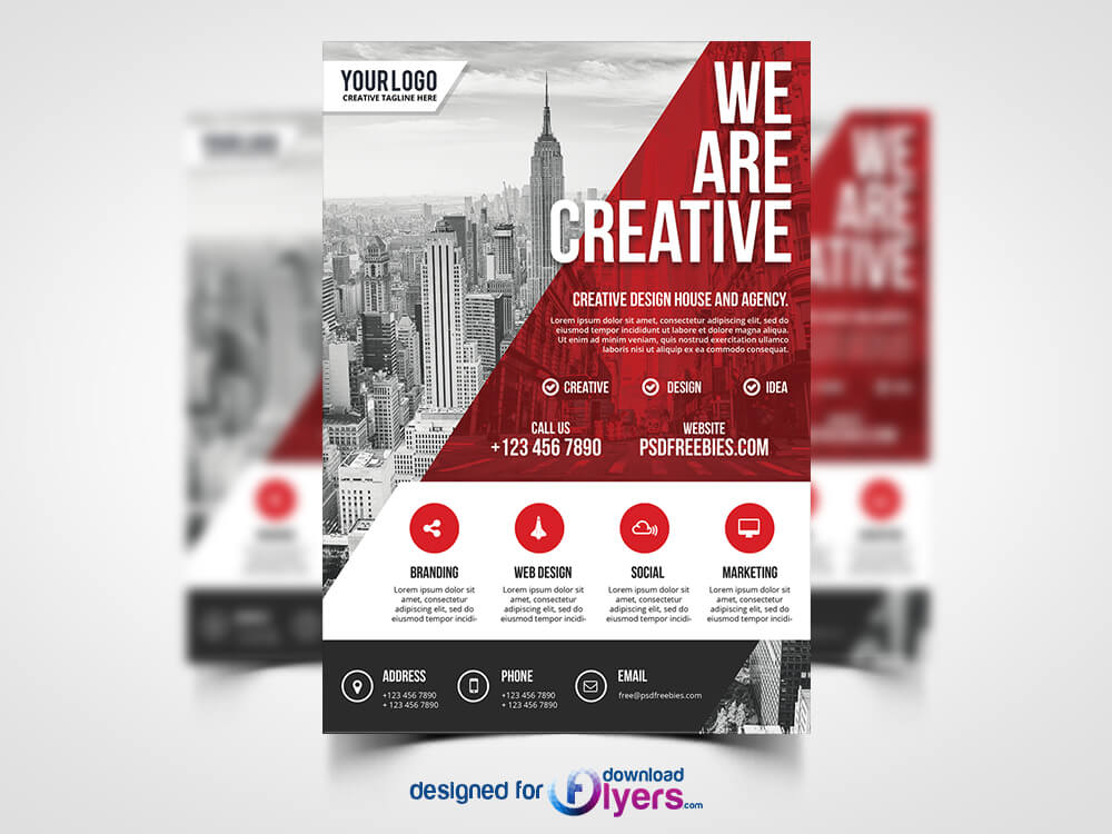 Modern Business Agency Flyer PSD Template