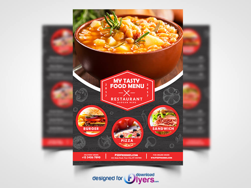 Download Restaurant Food Menu Flyer Free PSD | Flyer PSD