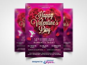 Valentines Day Flyer PSD Template